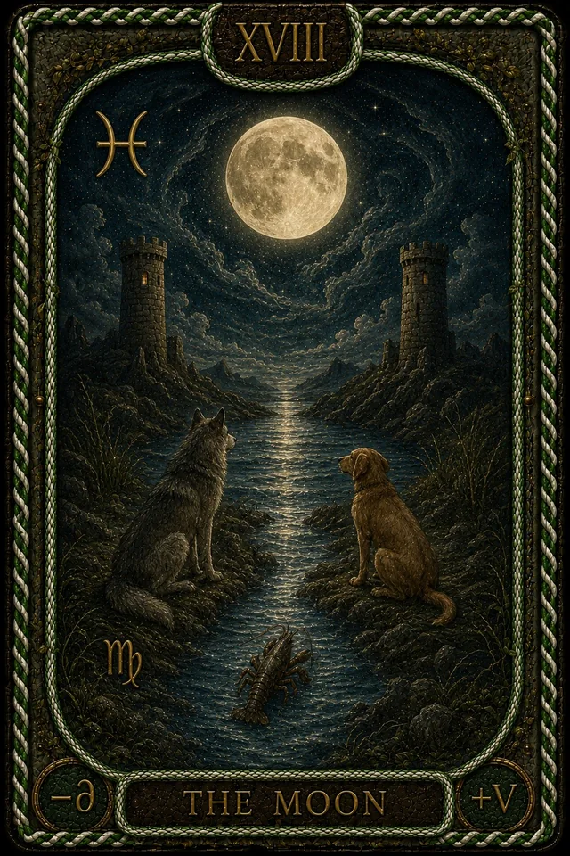 XVIII La Lune / Poissons — l’eau comme chemin, frontière et trajectoire conservée