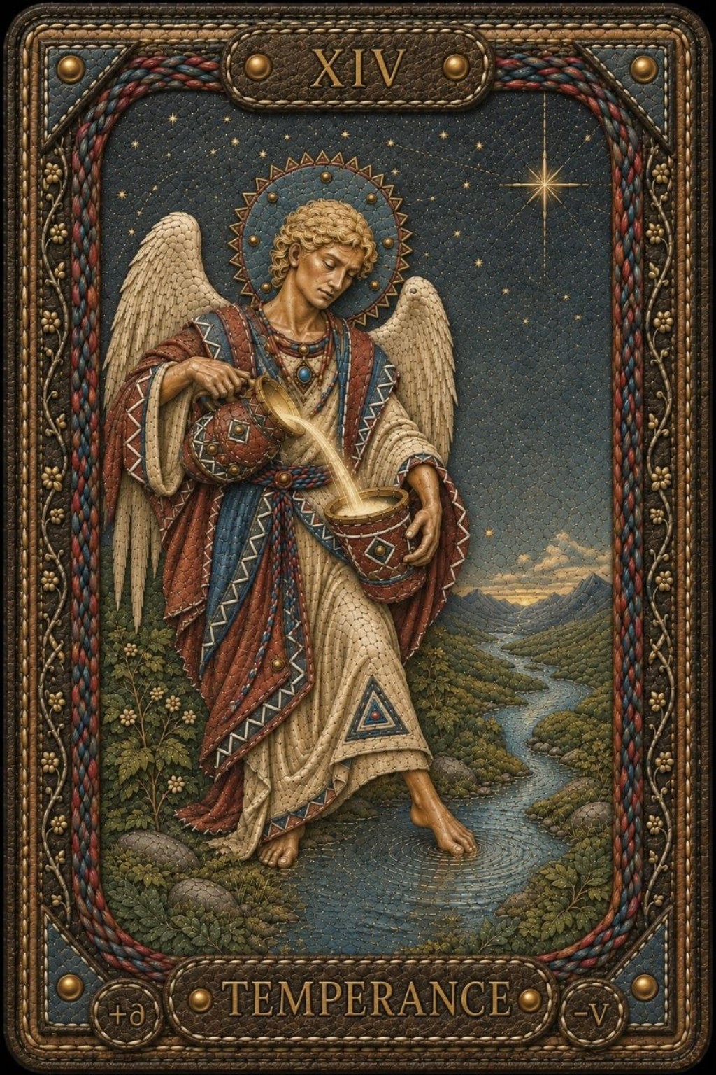 XIV. Tempérance — Sagittaire. Images du tarot utilisé dans cette édition